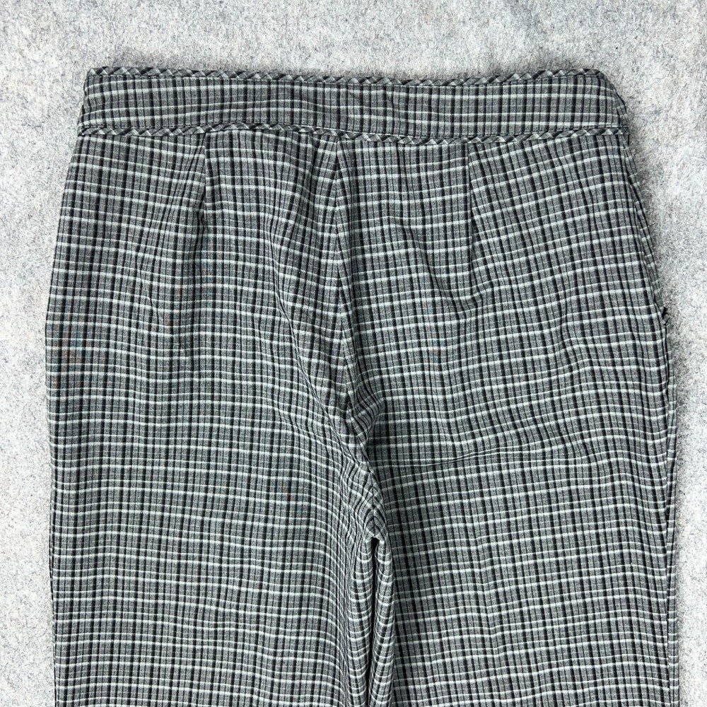 Isabella Bird Pants Womens 14 Gray Plaid Wide Leg Dress Trousers Anthropologie - Picture 7 of 13